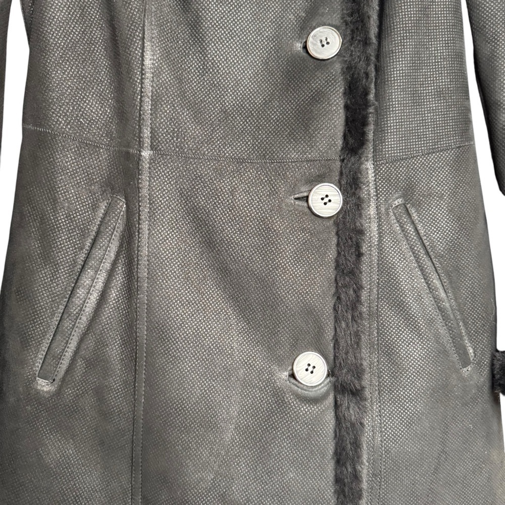 Denimaxx Couture Black Lambskin Jacket Long Coat Women’s Small - Picture 2 of 15